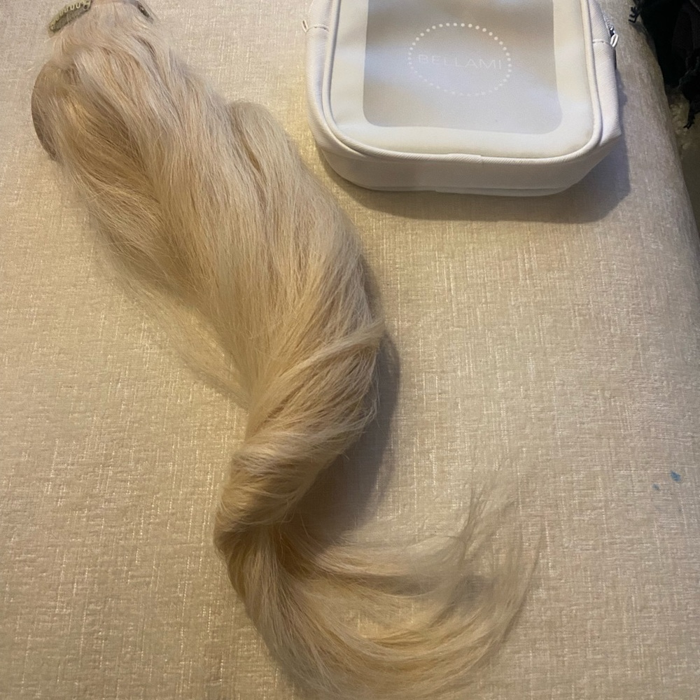 Bellami Platinum Blonde Human Hair Extensions 16inch